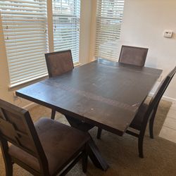 5-Piece Dining Table Set (Table + 4 Chairs)