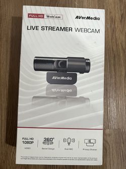 AVerMedia Live Streamer Cam 313 - Full HD 1080P Webcam with Privacy Shutter, Dual Microphone, 360 Degree Swivel for Video Conference - NDAA Compliant 
