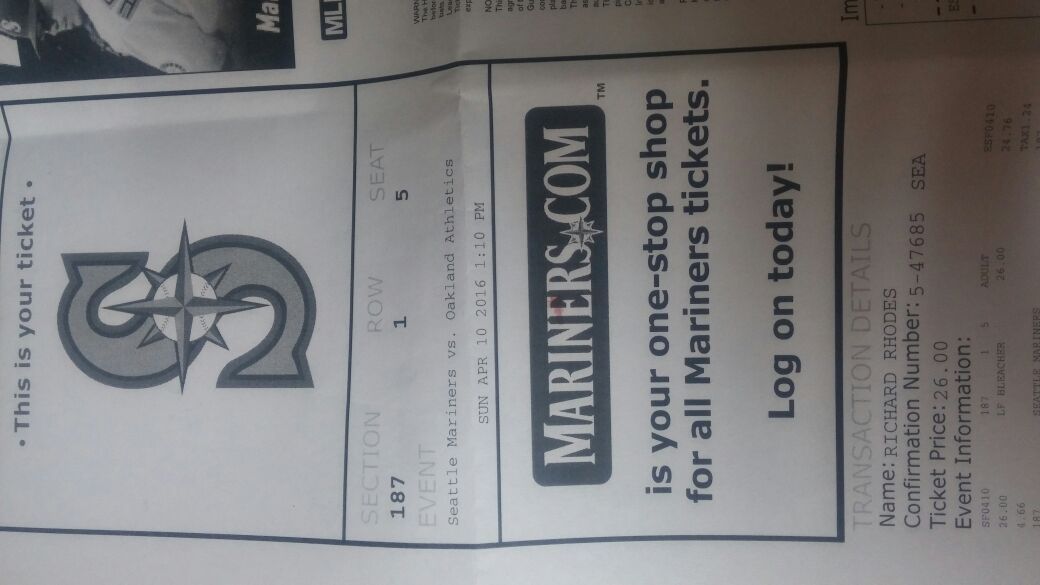 2 tix to todays game