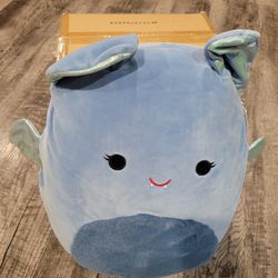 NEW with Tags 14" Este Squishmallows Blue Bat Animal Plush Stuffed Animal  Toy