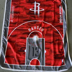 NBA Houston Rockets Harden Throw Blanket 
