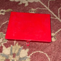 Red Snap On Metal Box