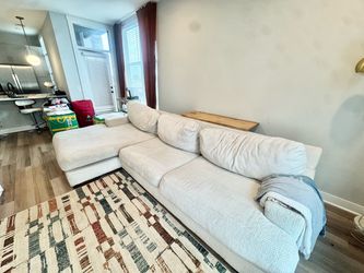 White Chaise Sectional