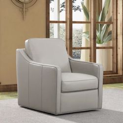 Concise Leather Swivel Chair