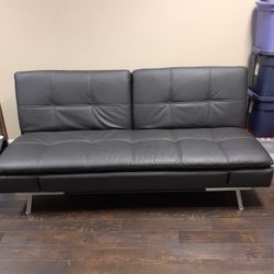 Brown Futon Couch Bed Leather