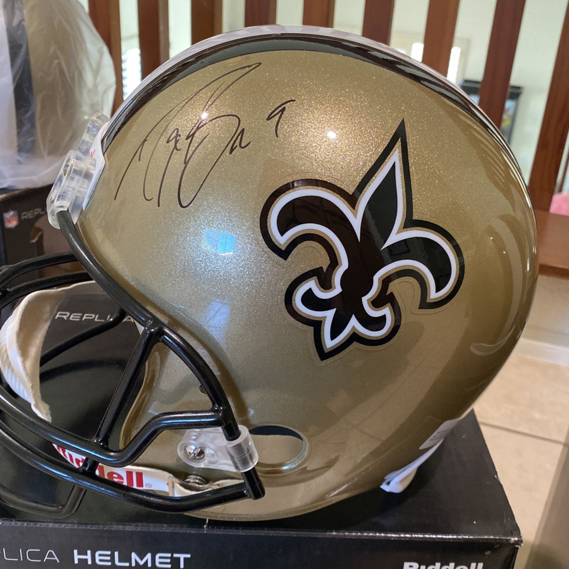 Drew Brees // New Orleans Saints // Autographed Replica Helmet