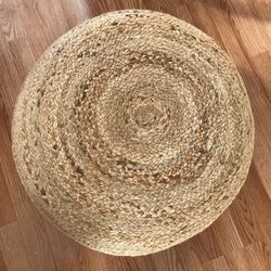 NWT Gorgeous Jute Pouf!
