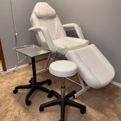 Professional Leather Esthetician Reclining Chair – Like New