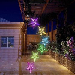 Color Changing Waterproof Solar Star For Outdoor Decorative Lights