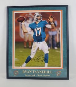 Ryan Tannehill Miami Dolphins Signed Poster.