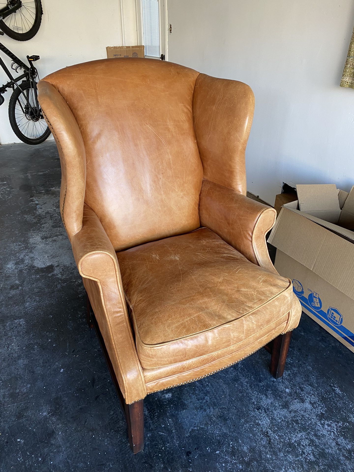 Leather Wingback Chair from One Kings Lane