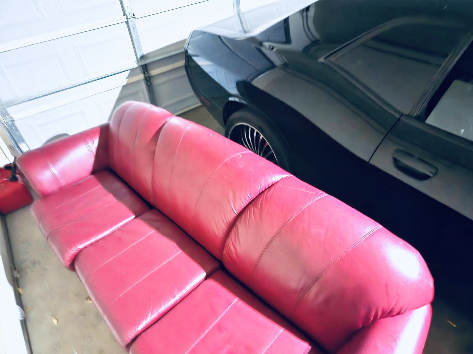 Red Leather La-Z-Boy Couch