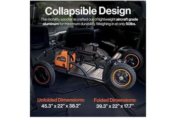 SuperHandy Explorer Mobility Scooter – 4-Wheel, 500W Brushless Motor, 48V Battery, 350 lbs Capacity, 5 mph, Lightweight Aluminum Frame, Patent Pending