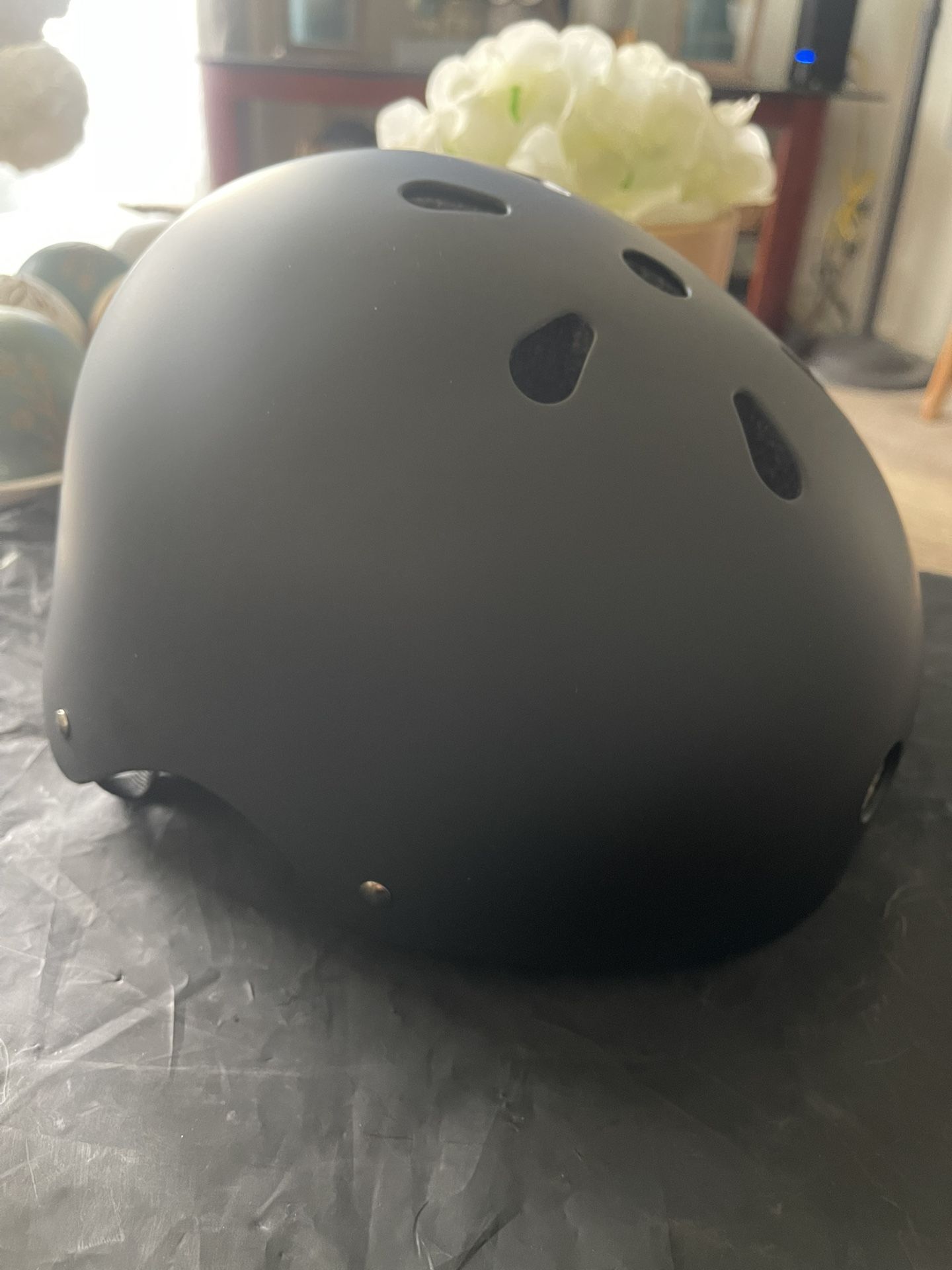 Matte Black Skateboard Helmet- New!