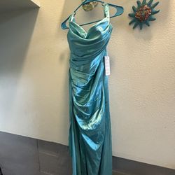 Ice Blue Prom Dress