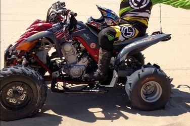 2 DECKED OUT QUADS WITH ENCLOSED RACE TRAILER