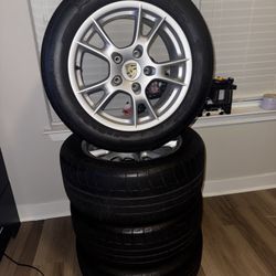 2005-2008 Porsche 987 Boxster 17x8" Wheel Rim w/ Michelin Tire (Front 205/55R17, Rear 235/50R17