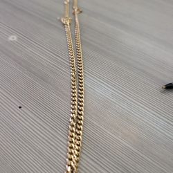 14kt  Gold Chain Cuban Link  24in.  48.9 Grams. Weight 31.4