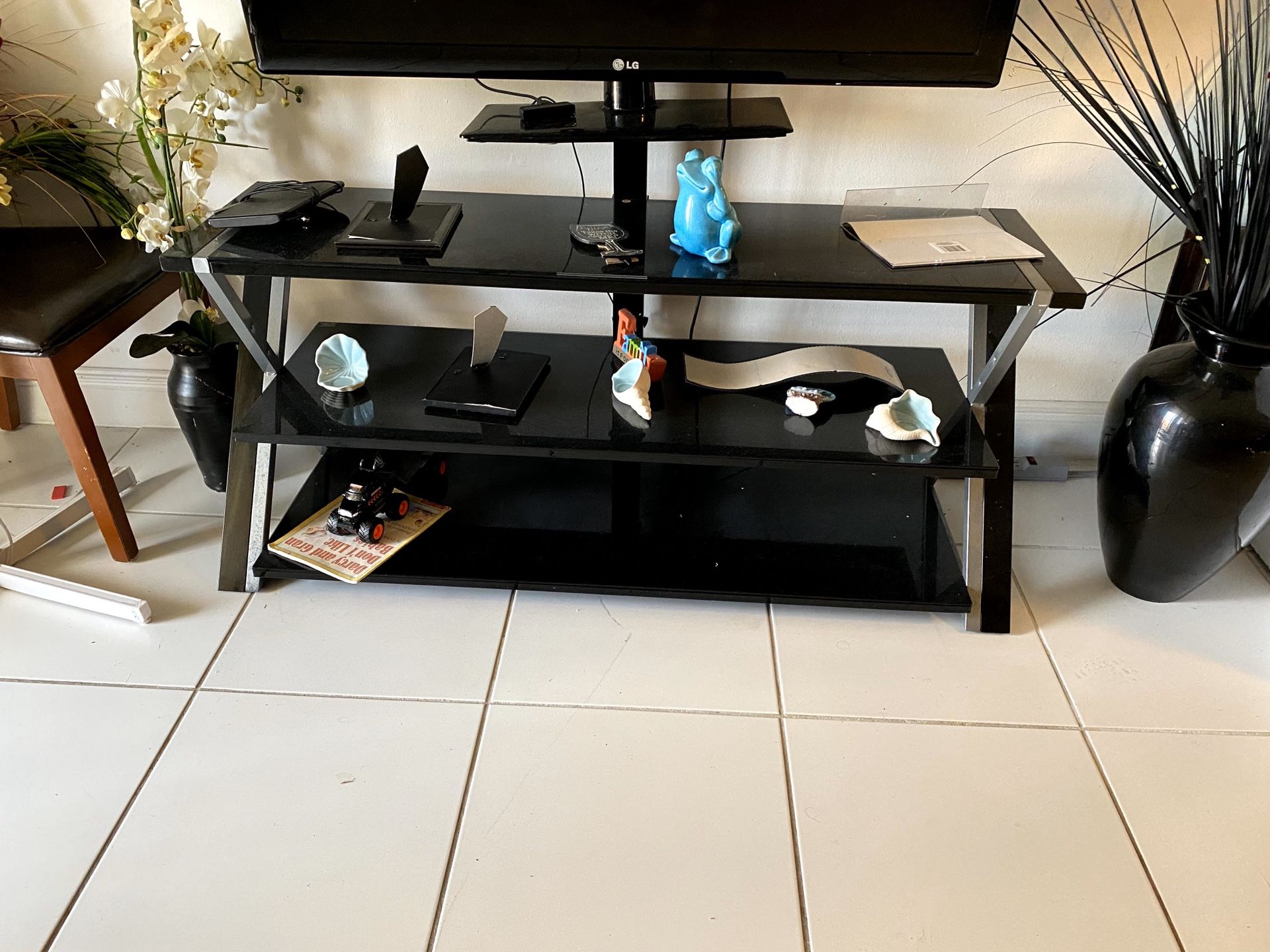 Television STAND!!! Holds up to 75” tv.