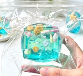 Ocean Themed Wet Soft Slow Rebound Relaxing Squeeze High Quality Soft Cube