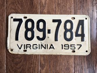 1957 Virginia license plate