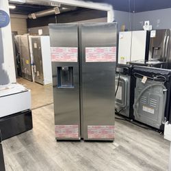 🔥SAMSUNG STAINLESS STEEL REFRIGERATOR WITH ICE MAKER AND WATER DISPENSER🔥