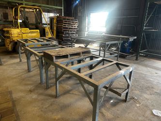 Heavy Duty Steel Work Tables – Set of 3