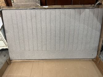 Amelia Wood Platform Bed w/ Latte Upholstered Headboard
