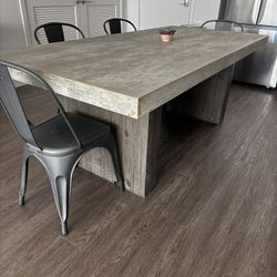 Faux Concrete Dining Table