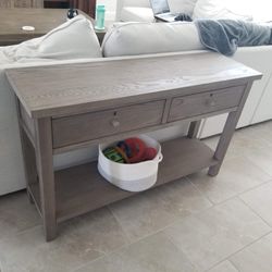 Pottery Barn - Farmhouse Console Table, Solid Wood, 50" L x 15" W x 30" H