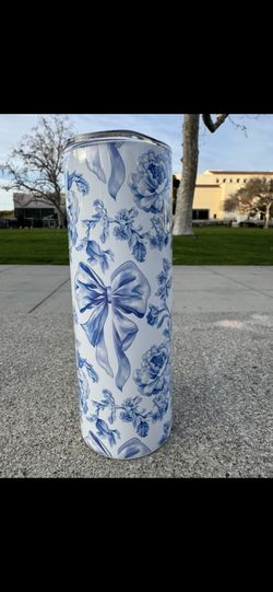 Coquette Blue Bow Tumbler 