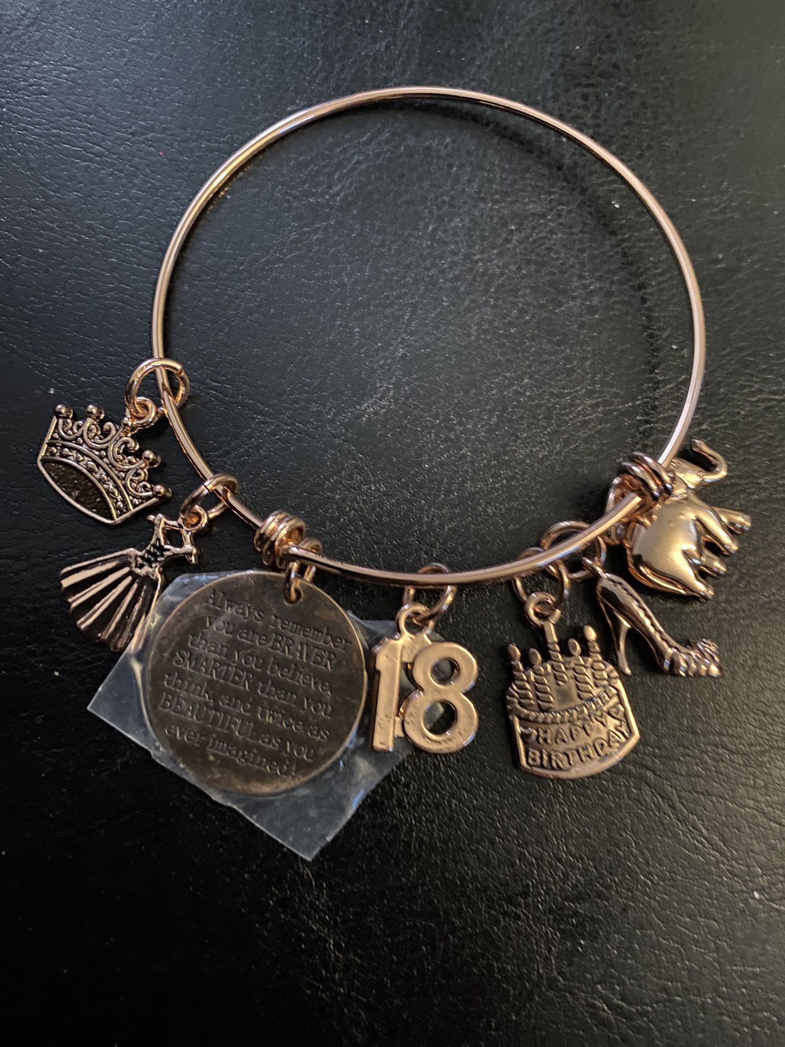 18th Birthday Charm Bracket