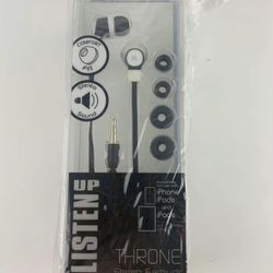 Brand New Black In Ear Headphones 
