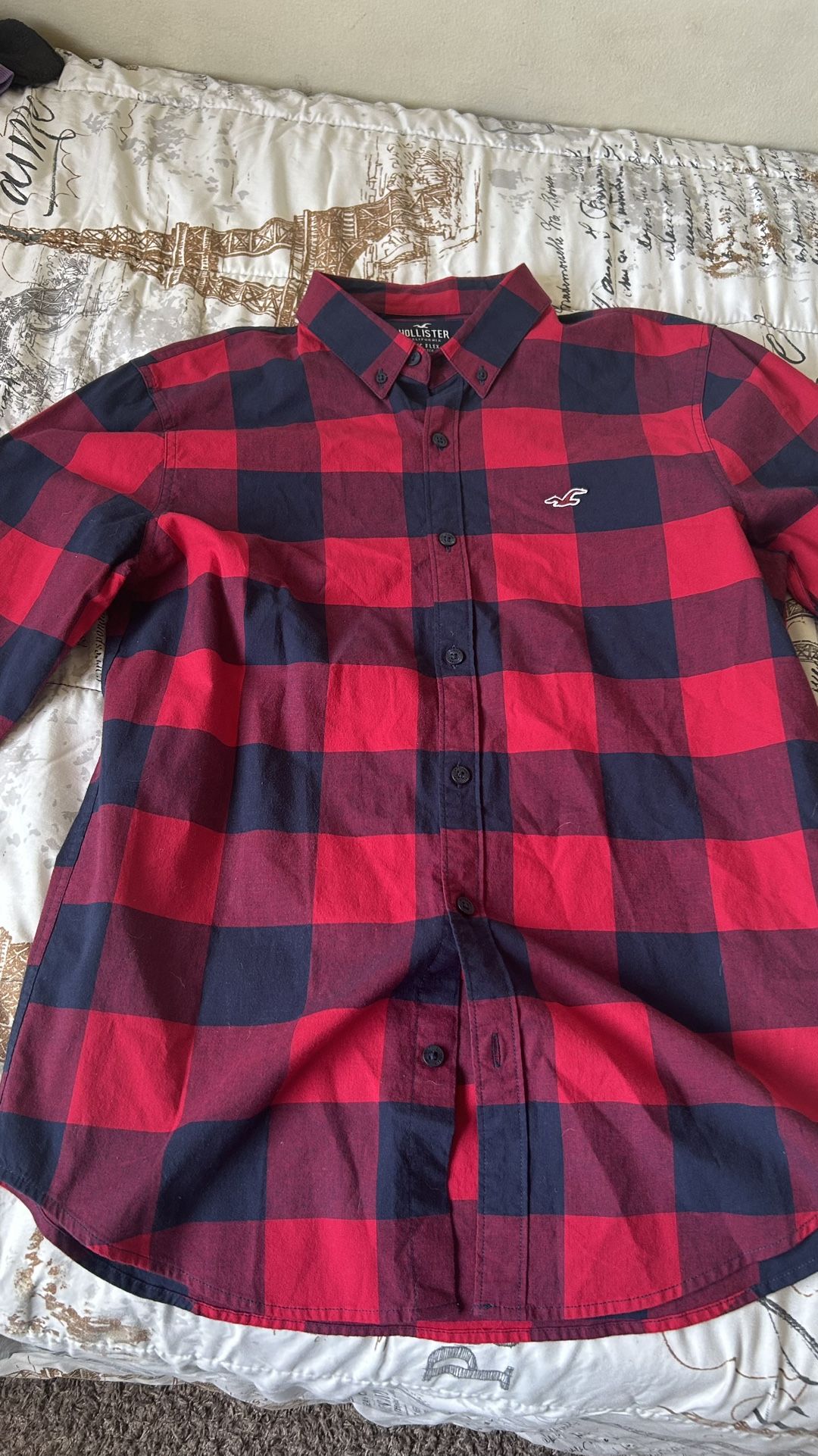 plad button up shirt