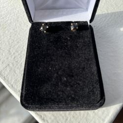 14 K Gold Black Diamonds