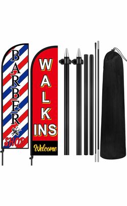 💈 BARBER POLE FLAG