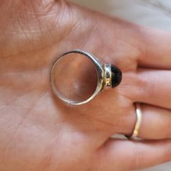 925 Silver Star Sapphire Ring 