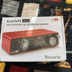 Focusrite Scarlet 2i2 3rd Gen Audio Interface 