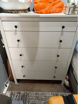 White ikea tall 5 drawer