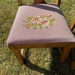 A Pair Of Antique Needlepoint  Chairs 