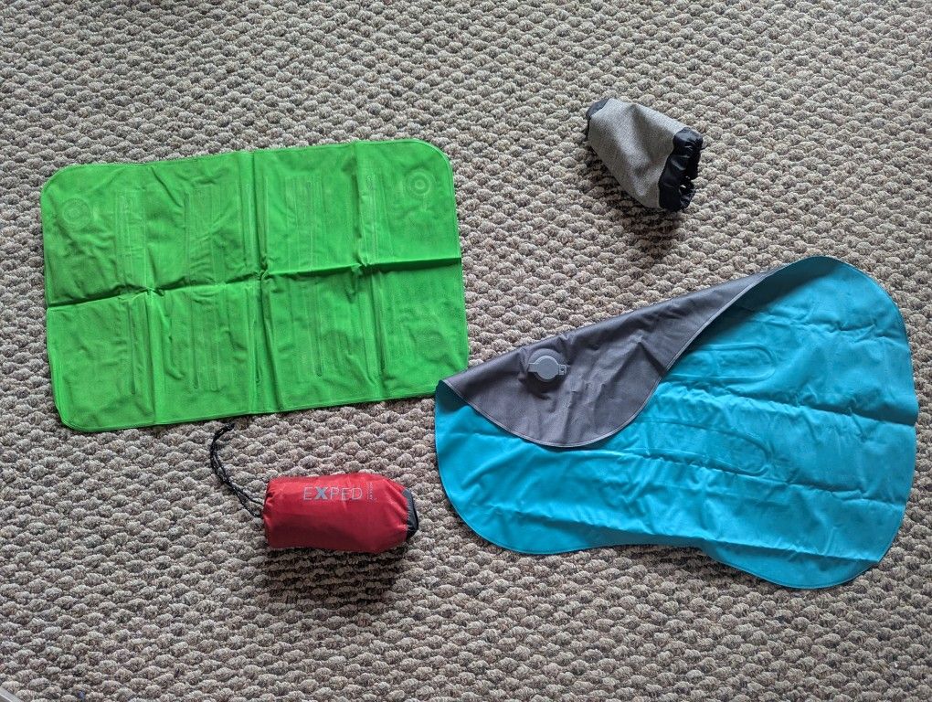 New Air Pillows Exped Sea To Summit REI Backpacking Camping Hiking Sleeping Bed Pad Gear Outdoor Travel Big Agnes Osprey Gregory Thermarest Inflatable