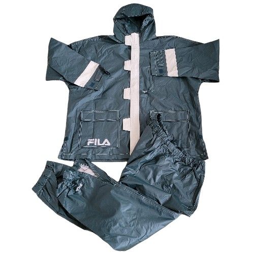 Fila Rain Suits For Men Waterproff Jacket With Pants Sz L