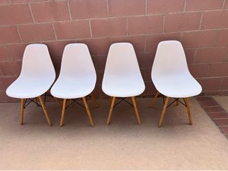 Flash furniture elon series 4 chairs plastic / wood steel base
