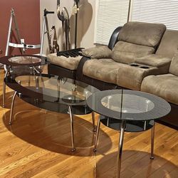 ROUND Coffee & End Tables SET 🖤🖤✅✅