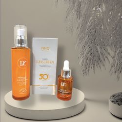 NEW Below Zero & NNQ Skincare Bundle Hydrating Serum, Lotion, Sunscreen Full SZ 
