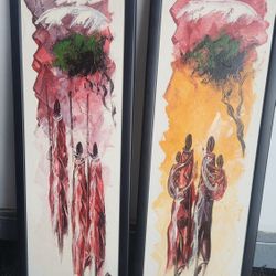hand-painted Maasai artwork
