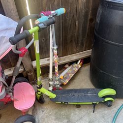 Kid’s bike and scooters