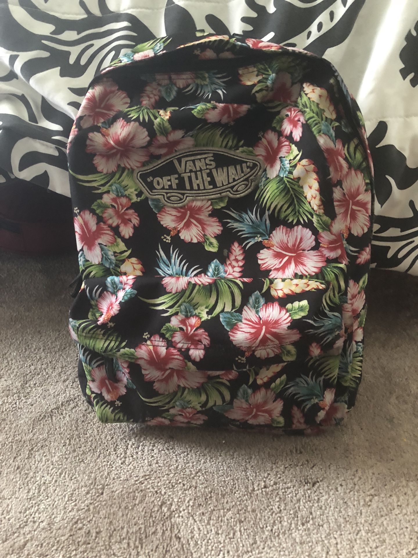 Vans and justice backpacks