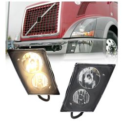 Pair Fog Lights 2003-2017 Volvo VN VNL 630 670 730 780 Truck Halogen Lamps 