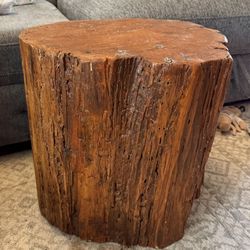 Handmade Solid Wood Stump Side Table – Rustic $100 OBO